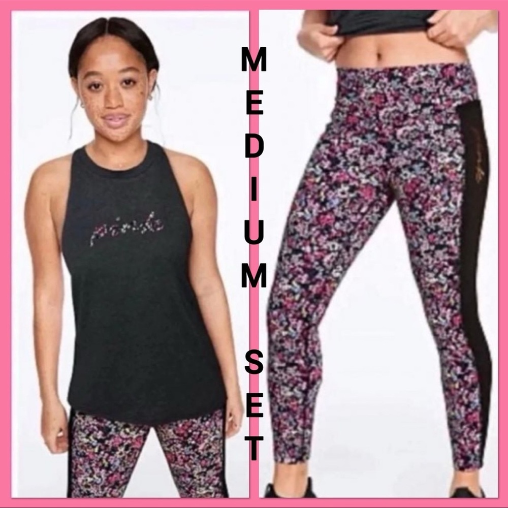 NWT VS PINK FLOWER FIELD SET